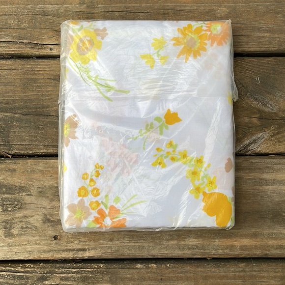 Vintage misty garden perma muslin flat full-size sheet - Picture 2 of 2